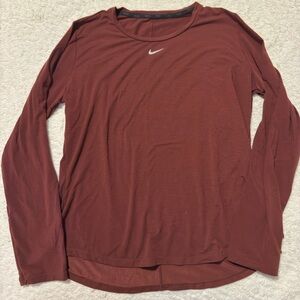 Nike Burgundy Long Sleeve Top